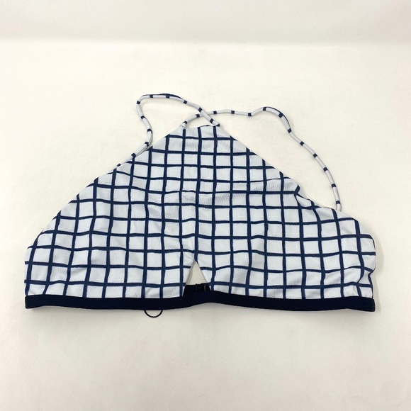 Tavik Womens Rylan Halter Swim TOP ONLY Grid Print Crossback High Neck Sz Medium - Picture 3 of 8